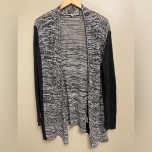 Eileen Fisher 100% Linen Cardigan Dark Grey Large